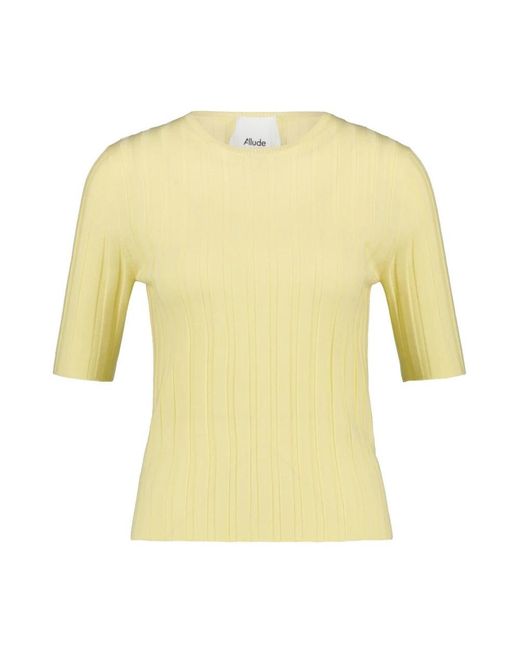 Allude Rondgebreide Kleding in het Yellow