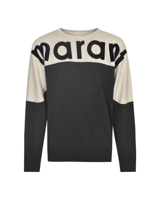 Isabel Marant Zweifarbiger crew-neck-sweatshirt in Black für Herren