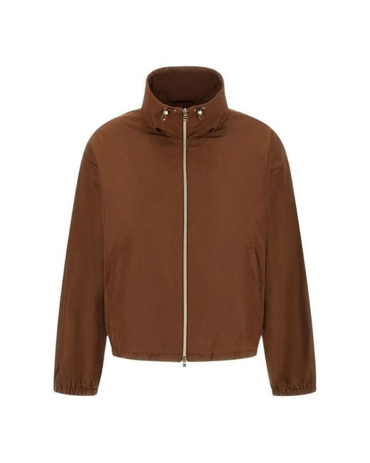 Herno New Techno Taffeta Jacket in het Brown