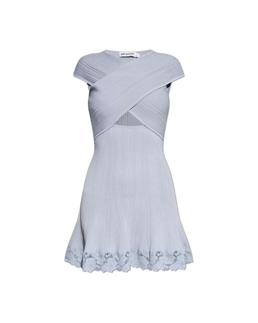 Short Dresses Self-Portrait en coloris Blue