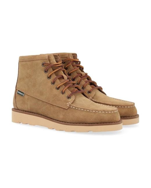 Sebago Brown Lace-Up Boots for men
