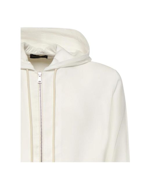 Giuliano Galiano White Zip-Throughs for men