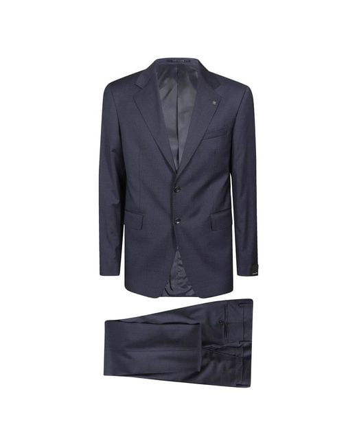 Tagliatore Blue Single Breasted Suits for men