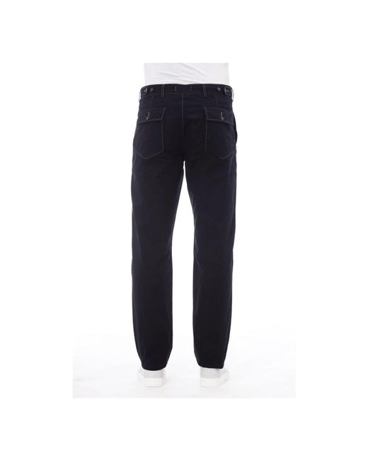 Trousers > straight trousers Alpha Studio pour homme en coloris Blue