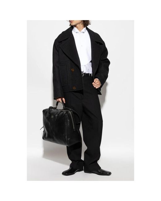 Double-Breasted Coats Lanvin de hombre de color Black