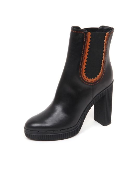 Tod's Black Eleganter Stiefel Schuh Made