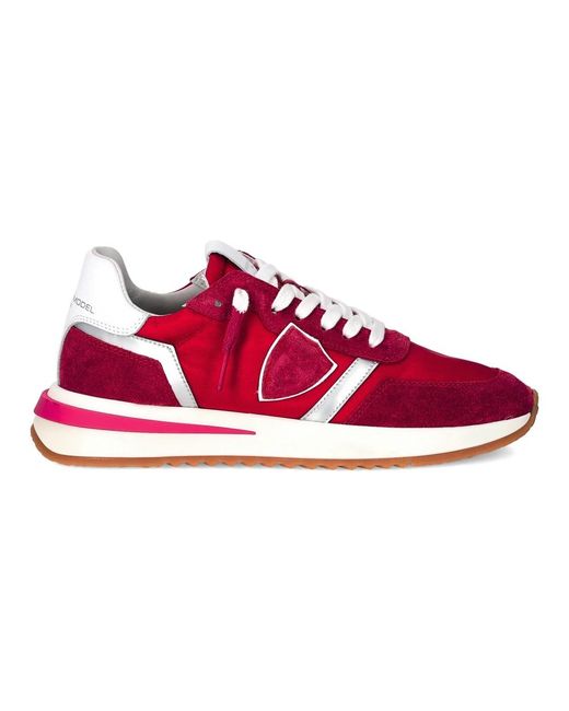 Philippe Model Schoenen ,Roze ,Katoen Sneakers Tropez 2.1 Running in het Red