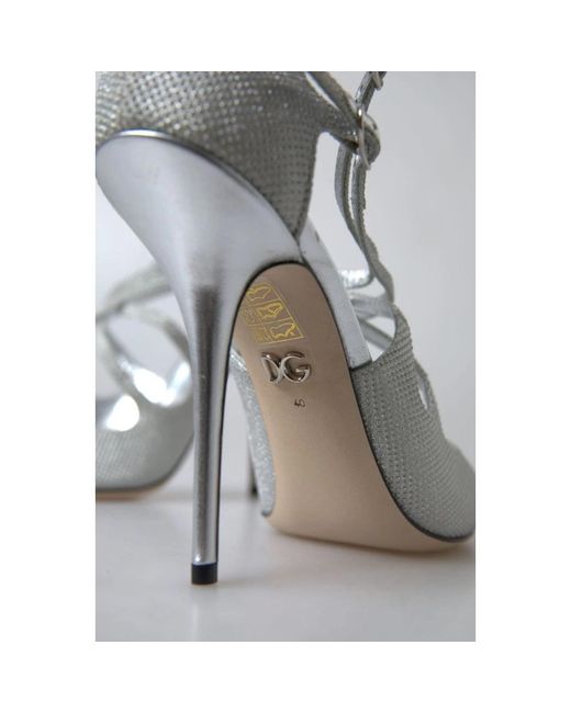 Dolce & Gabbana Gray High Heel Sandals