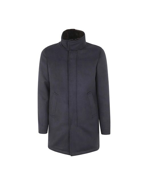 KIRED Blue Single-Breasted Coats for men