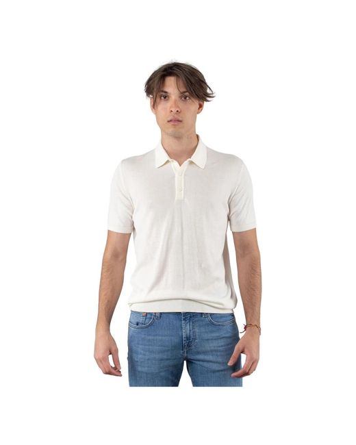 Roberto Collina White Polo Shirts for men