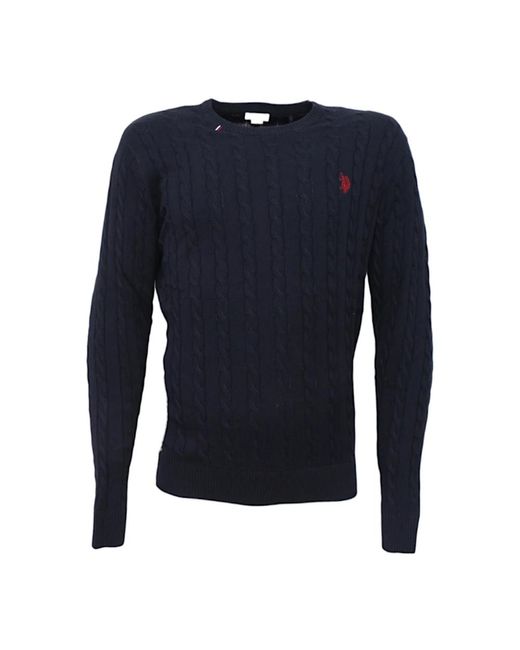 Round-Neck Knitwear U.S. POLO ASSN. de hombre de color Blue