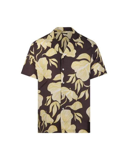 Altea Brown Short Sleeve Shirts for men