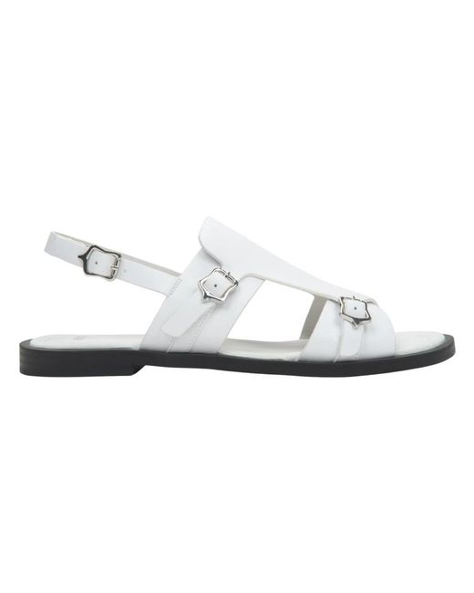 ESTRO White Flat Sandals