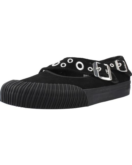 Vans Schoenen ,Zwart ,Leer Mary Jane Creeper Shoe in het Black