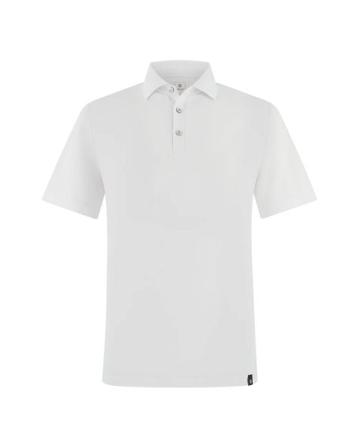 Boggi High-Performance Polyester Polo in het White voor heren
