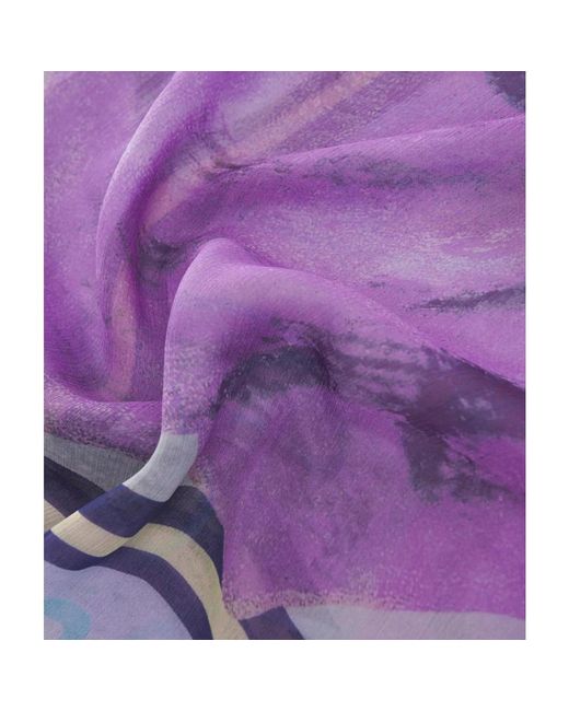 Blugirl Blumarine Purple Silky Scarves