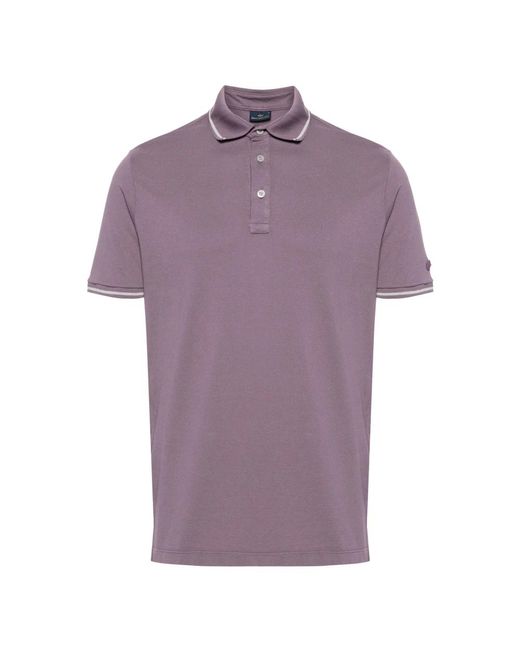 Paul & Shark Baumwoll polo shirt 3 knöpfe italien in Purple für Herren