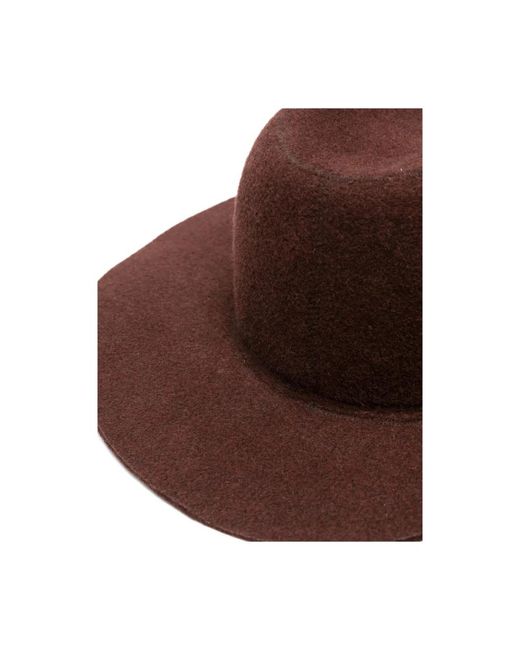 Ruslan Baginskiy Brown 'Monogram-Embellished Fedora' Hat