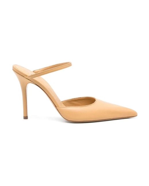 Gia Borghini Metallic Spitz Zulaufender Zehensandalen