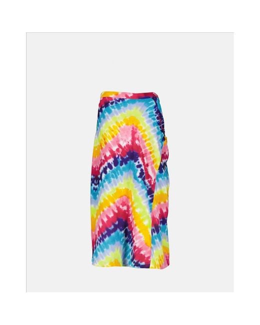 KENZO Rokken ,Veelkleurig ,Leer Rechte Lange Rok in het Multicolor