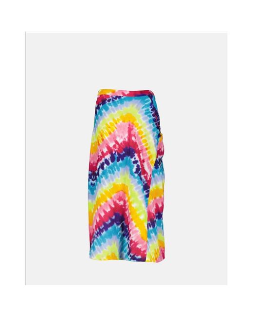 KENZO Rokken ,Veelkleurig ,Leer Rechte Lange Rok in het Multicolor