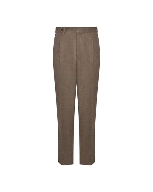 Franzese Collection Brown Suit Trousers for men