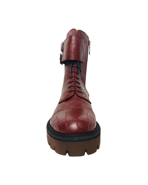 Pollini Brown Lace-Up Boots
