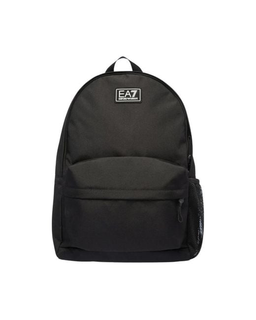 EA7 Black Backpacks for men