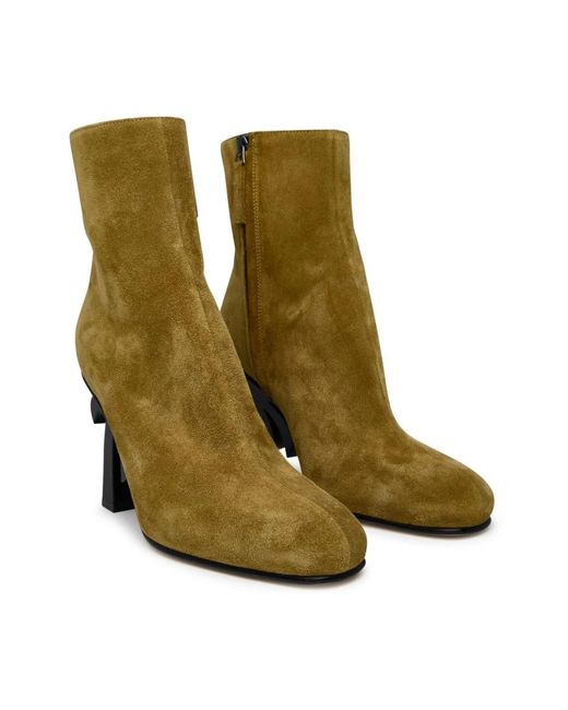 Palm Angels Green Heeled Boots