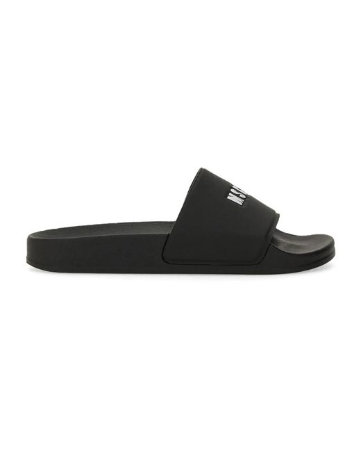 Sliders MSGM en coloris Black