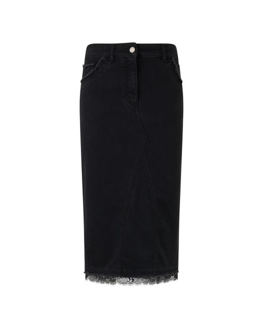 Alberta Ferretti Black Denim Skirts