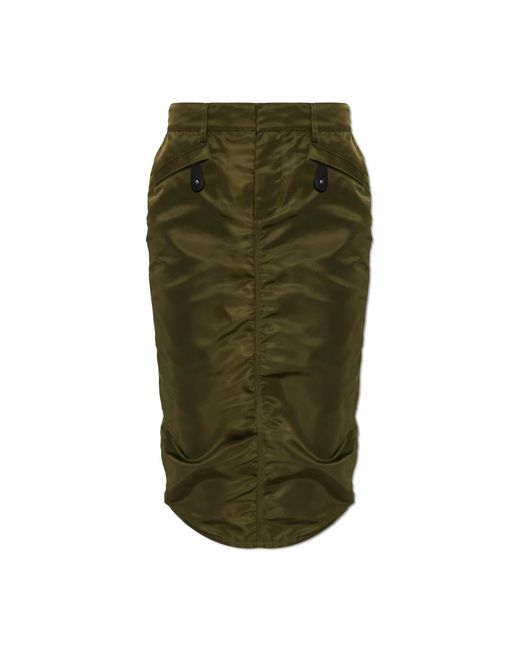 DSquared² Rokken ,Groen ,Rok Met Split in het Green