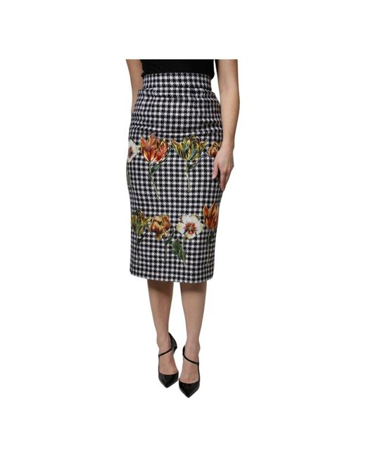 Dolce & Gabbana Black Midi Skirts