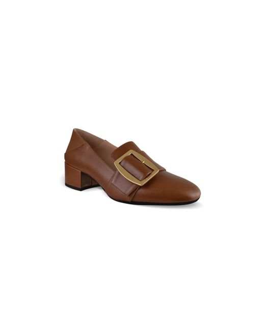 Bally Brown Boucle Pumps