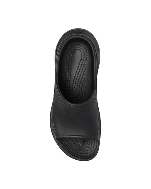 Balenciaga Black Pool Crocs Slide Sandals