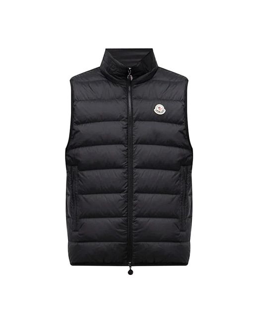Moncler Black Vests for men