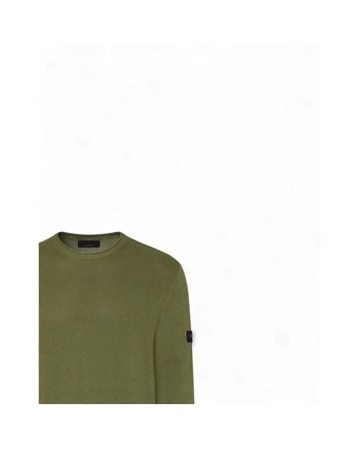 Peuterey Green Round-Neck Knitwear for men