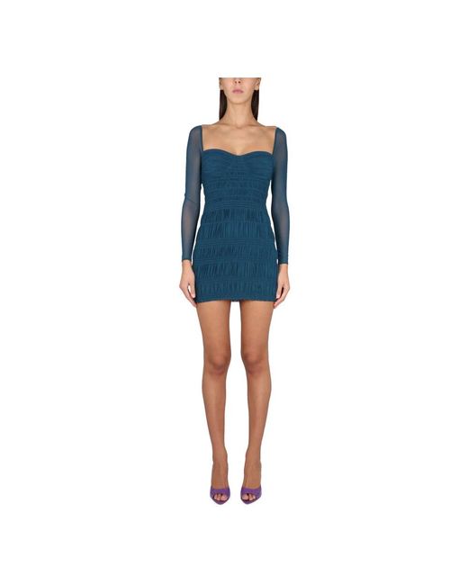 Self-Portrait Blue Short Dresses
