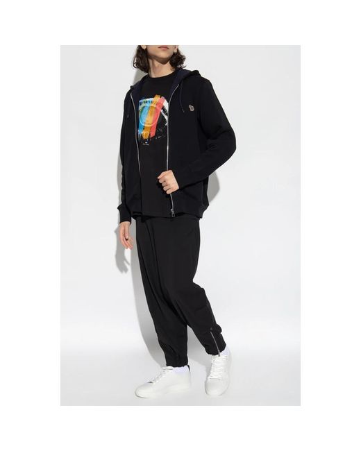 Paul Smith Blue Patched Hoodie for men