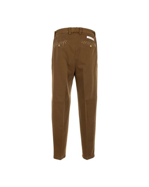 BRIGLIA Brown Chinos for men