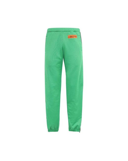 Heron Preston Broeken ,Groen ,Katoen Contrast Side Stripes Katoenen Broek in het Green voor heren