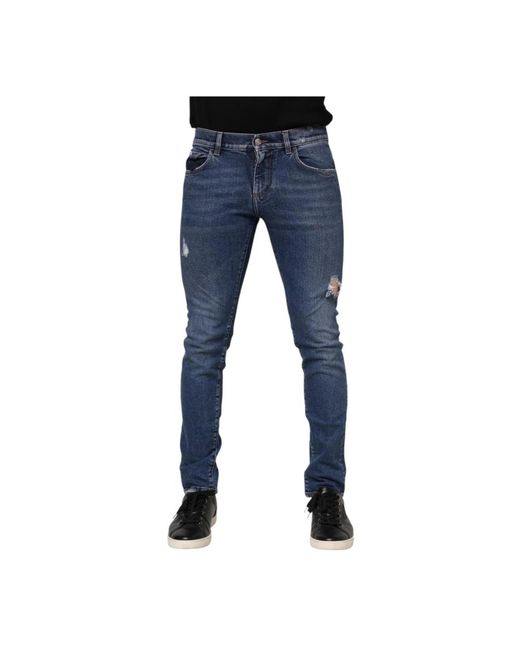 Dolce & Gabbana Blue Skinny Fit Jeans for men