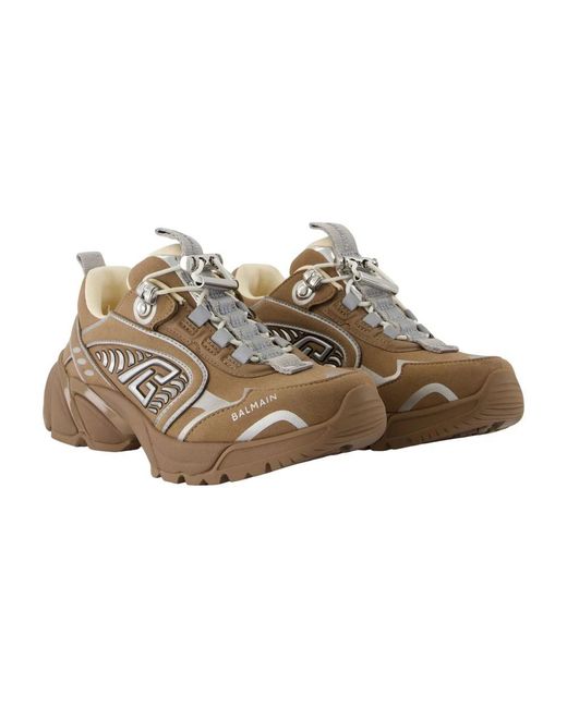 Balmain Brown Cosmic Dust Sneakers