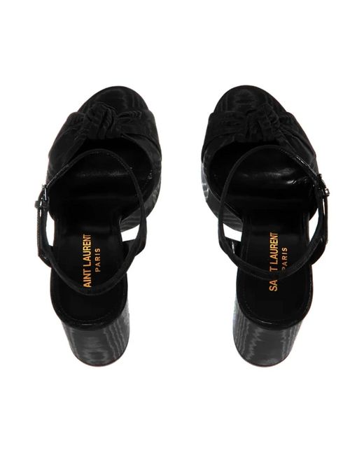 Saint Laurent Black Schicke sandalen