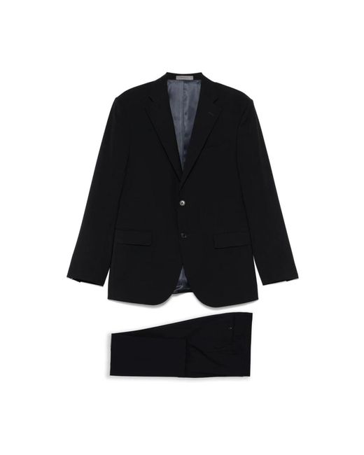 Corneliani Black Single Breasted Suits for men