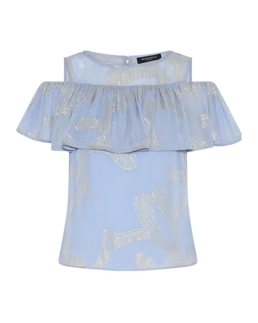 Bruuns Bazaar Ammandrabbzinasa Blouse in het Blue