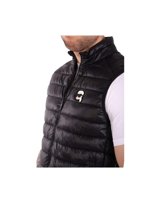 Karl Lagerfeld Black Waistcoats for men