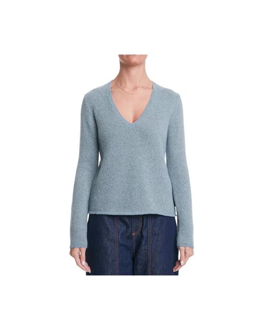 ALESSIA SANTI Blue V-Neck Knitwear