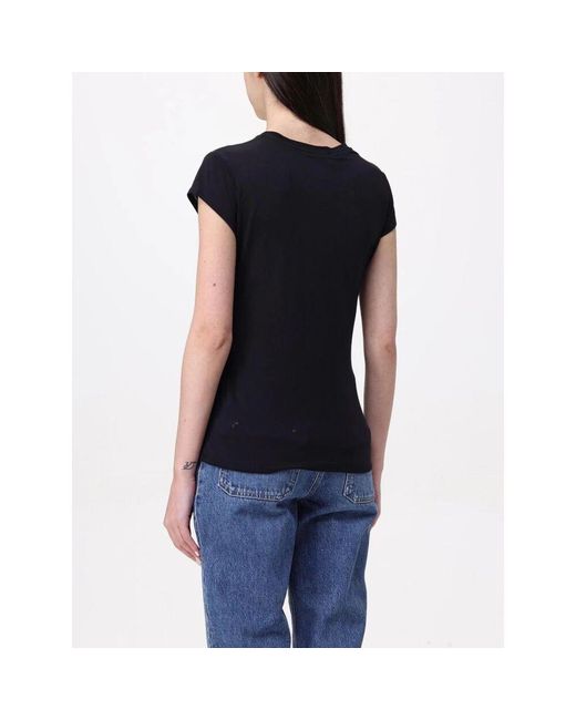 Elisabetta Franchi Black Weißes Besticktes Patch T-Shirt