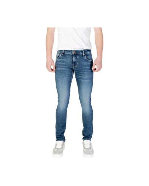 Guess Moderne Slim Fit Casual Broek in het Blue voor heren